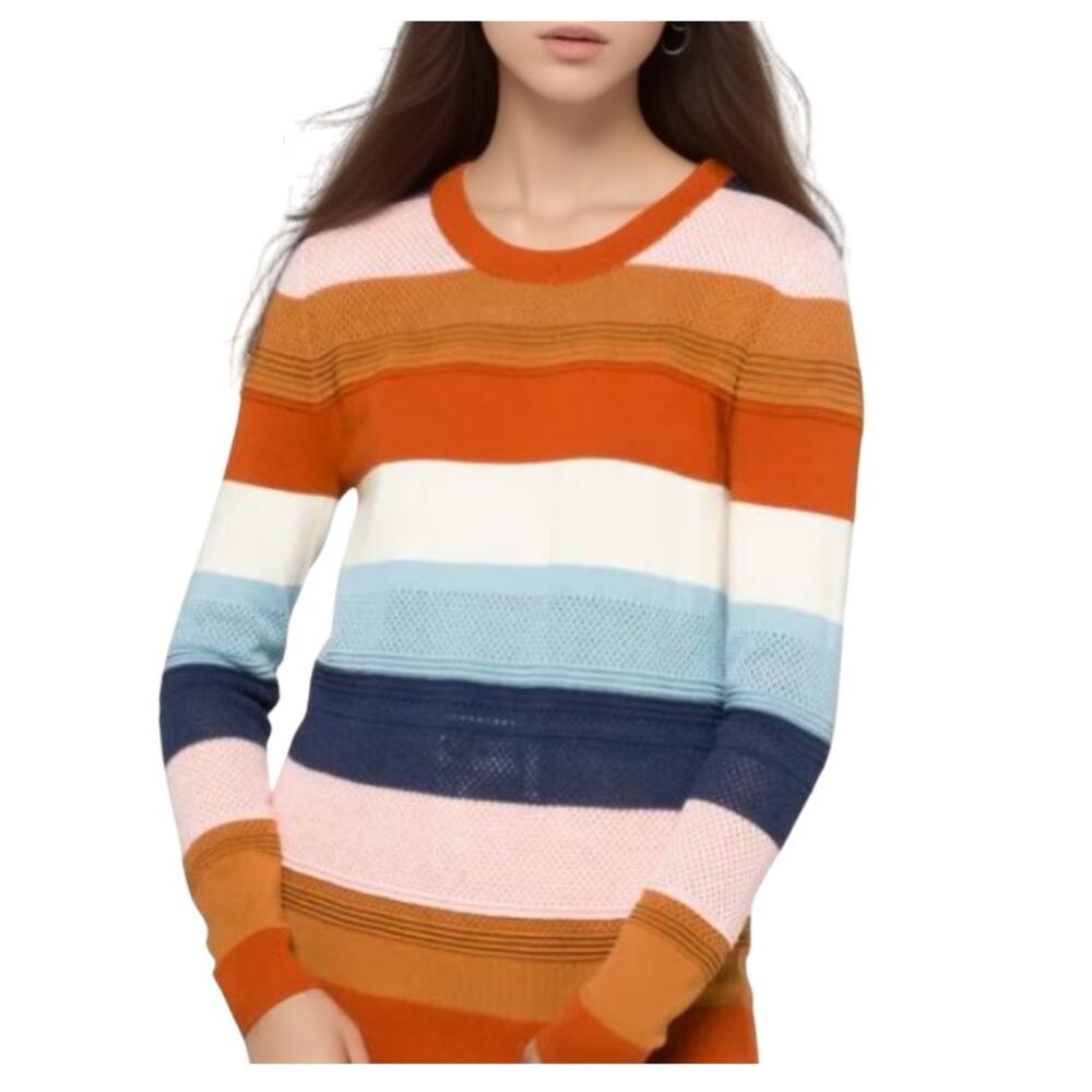 Market & Spruce Rowan Textured Cotton Blend Sweater - Multicolor NWT Size XL